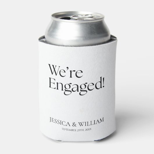 We're Engaged Modern Minimalist  缶クーラー (缶正面)