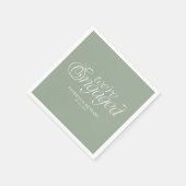 We're Engaged Modern Minimalist Engagement Party スタンダードカクテルナプキン (角)