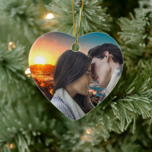 We're Engaged Personalized Ornament Heart Keepsake セラミックオーナメント (ツリー)