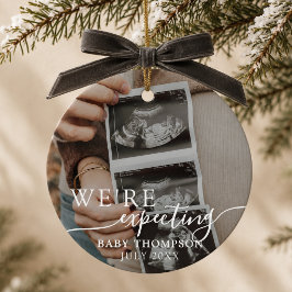 We're Expecting超音波写真クリスマス セラミックオーナメント