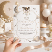 We're Going Batty for Baby Moon Bat ベビーシャワー 招待状