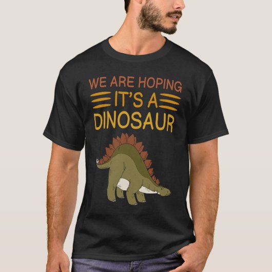 We're Hoping For A Dinosaur Pregnancy Announcement Tシャツ (正面)