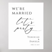 We're Married Let's Party Elopement welcome ポスター (正面)