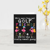 We're More Than Just Golf Friends Shirt Flamingo  カード (黄色い花)