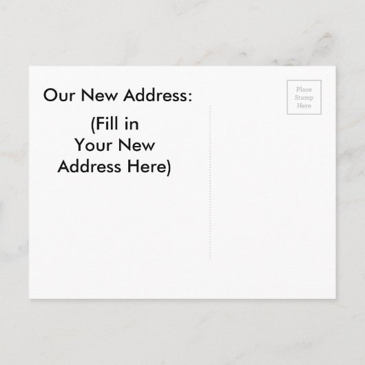 「We're Moving」新しいアドレス案内はがき 案内ポストカード (裏面)