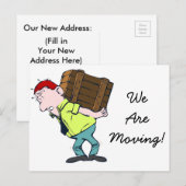 「We're Moving」新しいアドレス案内はがき 案内ポストカード (正面/裏面)