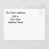 「We're Moving」新しいアドレス案内はがき 案内ポストカード (裏面)