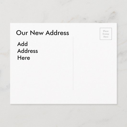 「We're Moving」発表葉書 案内ポストカード (裏面)