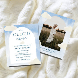 We're On Cloud 9 Dreamy Clouds赤ちゃんシャワー招待状