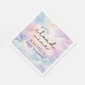 We're On Cloud 9 Dreamy Pastel Baby Shower スタンダードランチョンナプキン (角)