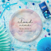 We're On Cloud 9 Dreamy Pastel Baby Shower ペーパープレート (パーティー)