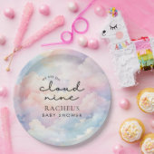 We're On Cloud 9 Dreamy Pastel Baby Shower ペーパープレート (パーティー)
