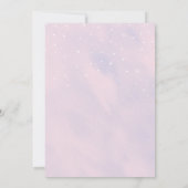 We're On Cloud 9 Dreamy Pink Baby Shower 招待状 (裏面)