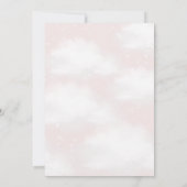We're On Cloud 9 Dreamy Pink Baby Shower 招待状 (裏面)