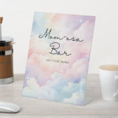 We're On Cloud 9 MomosaバーBaby Shower 台座サイン (インサイチュ)