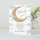 We're Over The Moon Boho Celestial Baby Shower サンキューカード (スタンド正面)