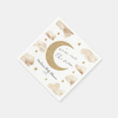 We're Over The Moon Boho Celestial Baby Shower スタンダードカクテルナプキン (角)