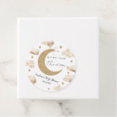 We're Over The Moon Boho Celestial Baby Shower フェイバータグ (インサイチュ)