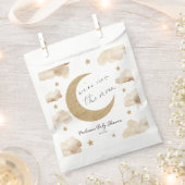 We're Over The Moon Boho Celestial Baby Shower フェイバーバッグ (クリップ留めされた状態)