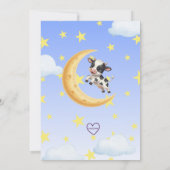 We're Over the Moon, nursery rhyme baby shower 招待状 (裏面)