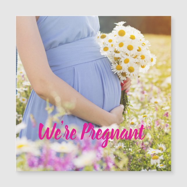 We're Pregnant Invitation Magnet Card (正面)