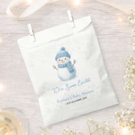 We're Snow Excited Snowmen Boy Baby Shower フェイバーバッグ