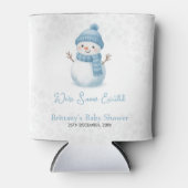 We're Snow Excited Snowmen Boy Baby Shower 缶クーラー (正面)