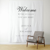 We're so glad you're here wedding welcome sign  タペストリー (インサイチュ)