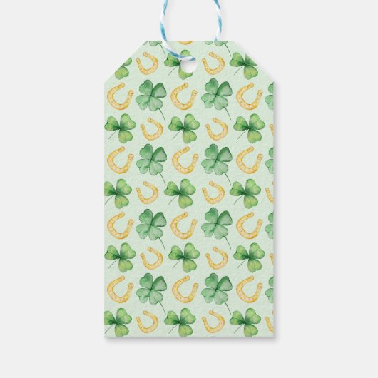 We're So Lucky Horseshoe St Patrick's Baby Shower ギフトタグ (裏面)