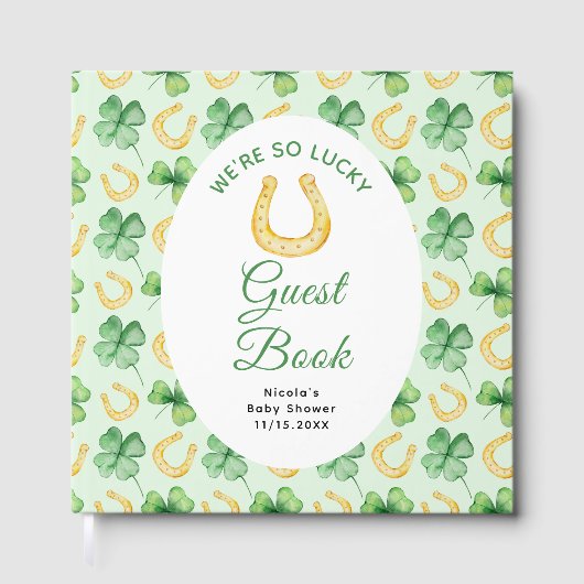 We're So Lucky Horseshoe St Patrick's Baby Shower ゲストブック (正面)
