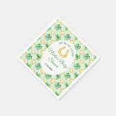 We're So Lucky Horseshoe St Patrick's Baby Shower スタンダードカクテルナプキン (角)