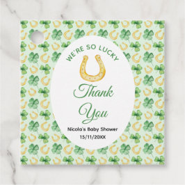 We're So Lucky Horseshoe St Patrick's Baby Shower フェイバータグ