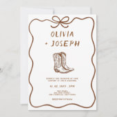 We're tying the knot Western Ranch Photo Wedding 招待状 (正面)