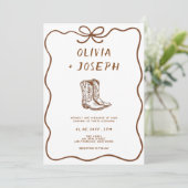 We're tying the knot Western Ranch Photo Wedding 招待状 (スタンド正面)