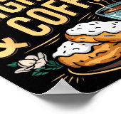 Wered By Beignets And Coffee Funny New Orleans Quo ポスター (角)