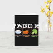 Wered By Rice Chicken And Broccoli Funny New Year カード (黄色い花)