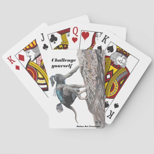 Wereratの女の子の石の登山の挑戦トランプ トランプ (裏面)