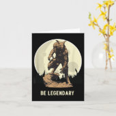 Werewolf Be Legendary Motivational Insrational カード (黄色い花)