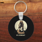 Werewolf Be Legendary Motivational Insrational  キーホルダー (正面)