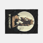 Werewolf Be Legendary Motivational Insrational  フリースブランケット (正面(横))