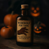 Werewolf Fur Tonic - Halloween Apothecary Label シール