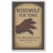Werewolf Fur Tonic - Halloween Apothecary Label シール (正面)