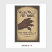 Werewolf Fur Tonic - Halloween Apothecary Label シール (シート)
