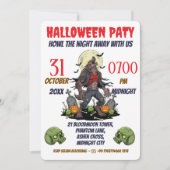 🎃 Werewolf Halloween Invite Card 🐺 招待状 (正面)