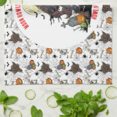 🐺 Werewolf Halloween Kitchen Towel 🎃 キッチンタオル (折り畳み)