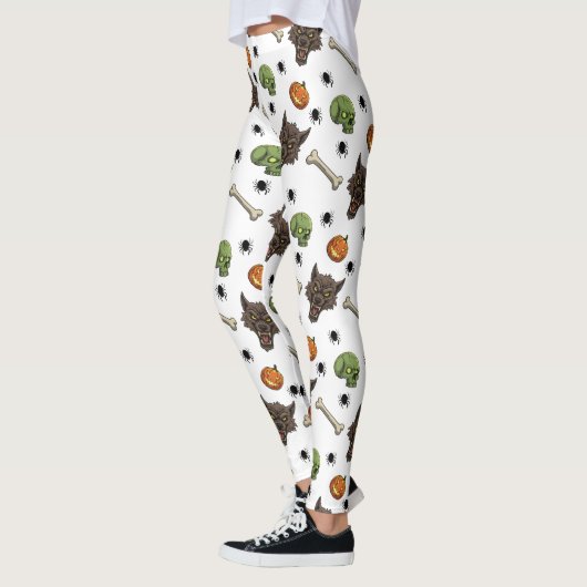 🐺 Werewolf Halloween Leggings 🎃💀 レギンス (左)