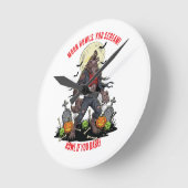 🐺 Werewolf Halloween Wall Clock 🎃 ラウンド壁時計 (傾斜)