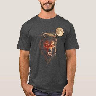 Werewolf Moon Horror Howl Wolf Halloween Creature  Tシャツ