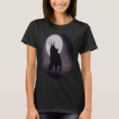 Werewolf Moon Night Horror Full Moon Scary Women M Tシャツ (正面)