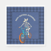 Werewolf Skeleton on a BMX Bike Personalized スタンダードランチョンナプキン (正面)